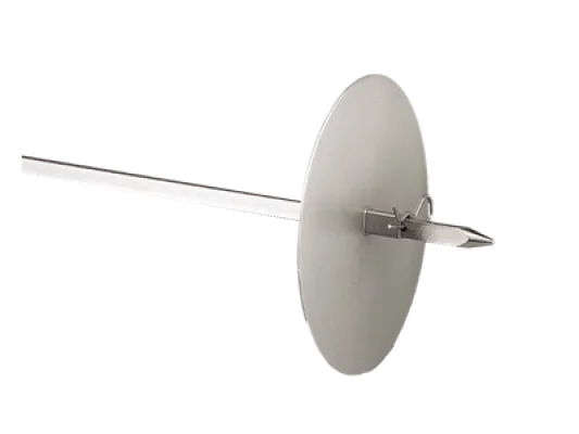 Pincho soporte de acero con plato